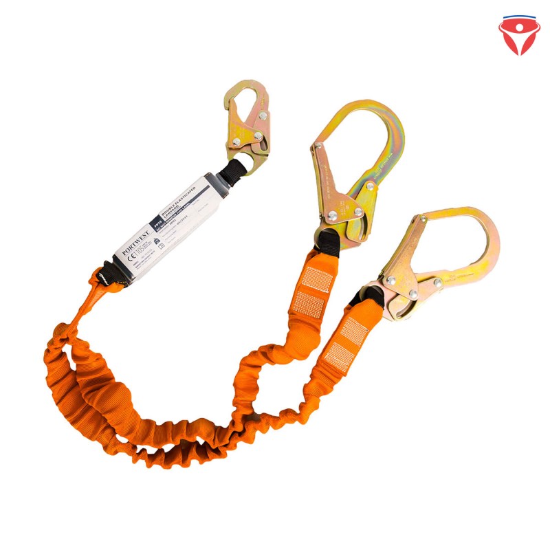 PortWest FP75 140kg Doppelverbinder mit Schockabsorber | Halteseile