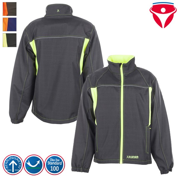 Planam Basalt Neon Softshell Jacke