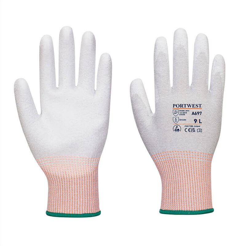 PortWest A697 ESD Handschuhe Schnittschutz Level B
