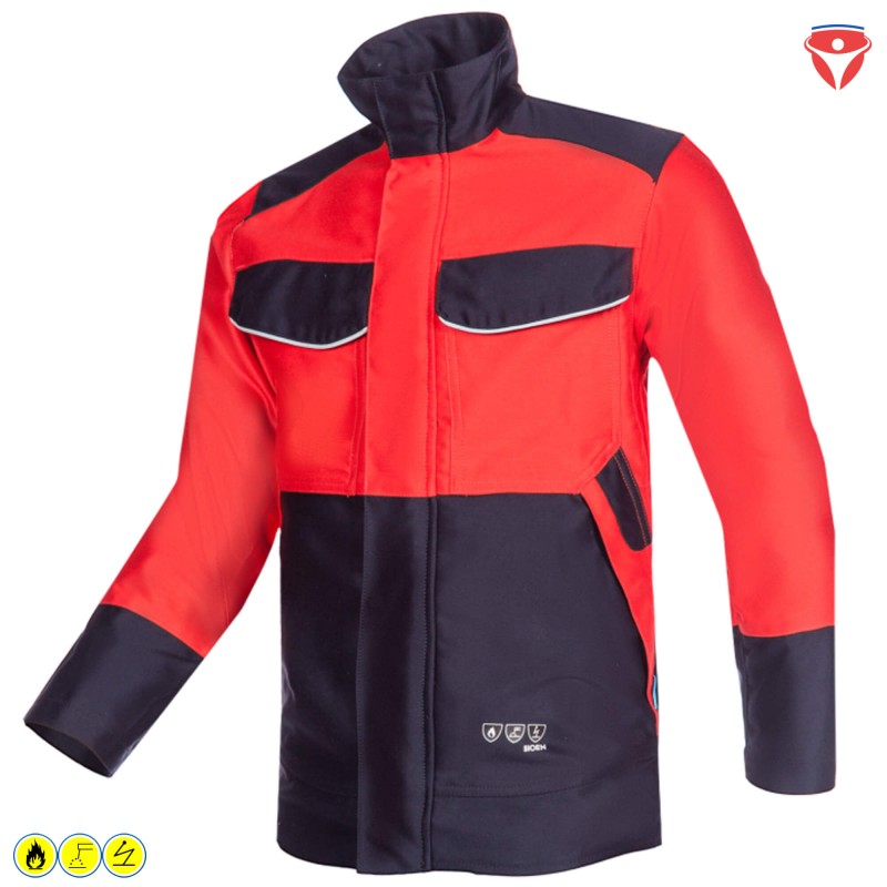 Sioen Lonic MultiNorm Jacke | Schutz vor flüssigen Aluminium D3 und Stahl E3