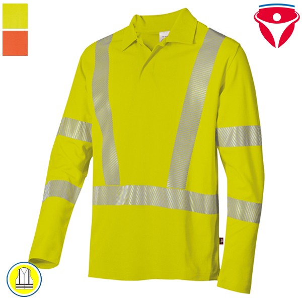 BP 2133 Warnschutzpolo Langarm