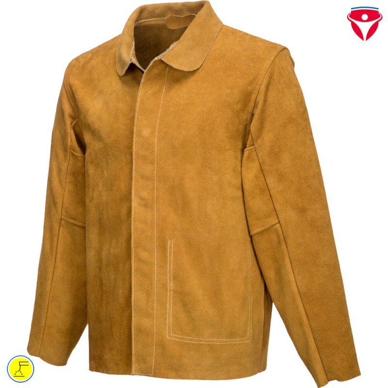 PortWest SW34 Leder Schweisserjacke Schweisserschutz Klasse 2