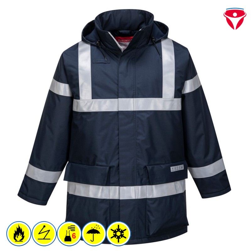PortWest S785 flammhemmende, antistatische Regenjacke