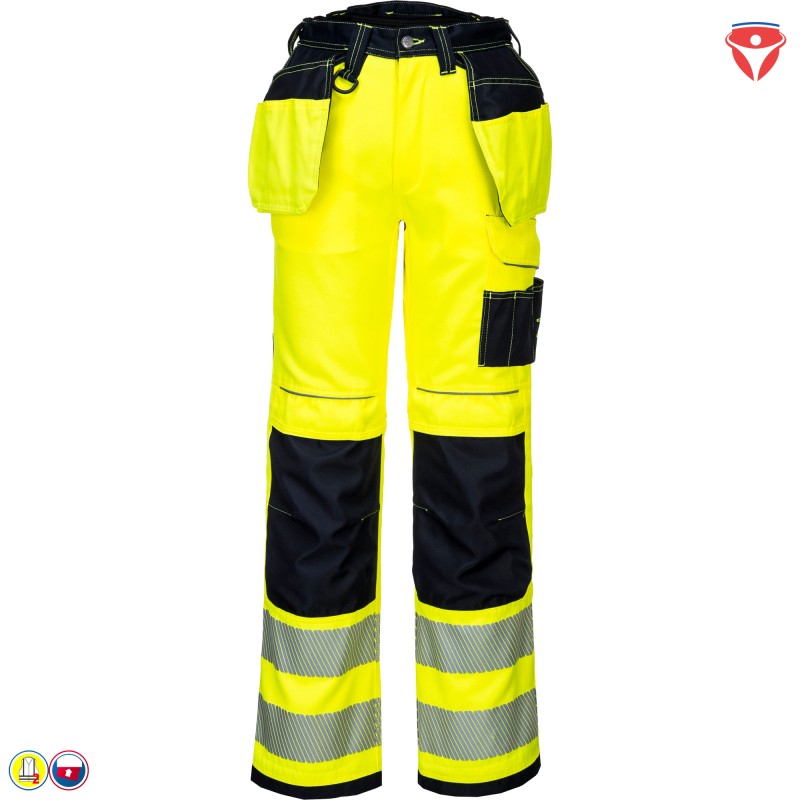 PortWest T501 Warnschutzhose mit Holstertaschen Taschenvielfalt