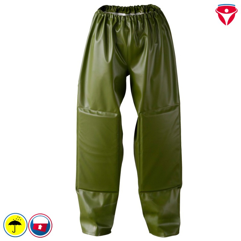 Regen Hose Classic mit Knieschutz 421.01.06 grün