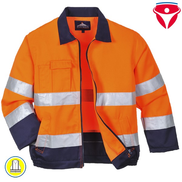 PortWest TX70 einfache Warnschutzjacke Madrid