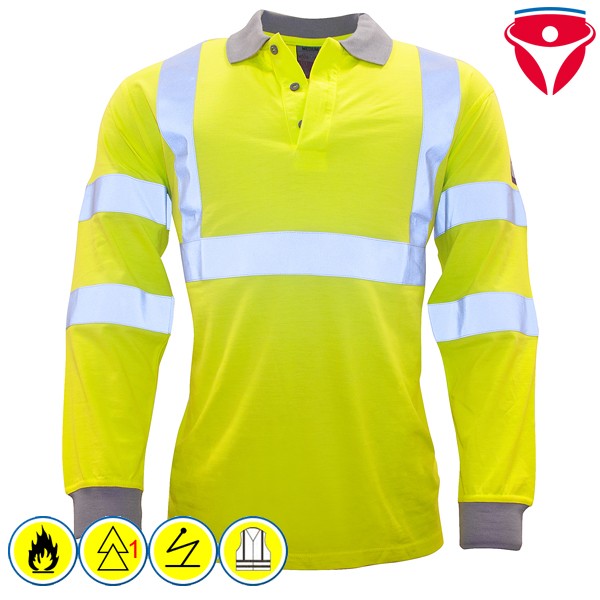PortWest FR77 Warnschutzpolo mit Störlichtbogenschutz