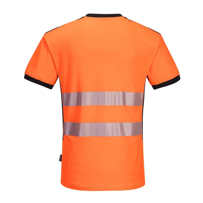 PortWest PW310 Warnschutz T-Shirt mit V-Ausschnitt