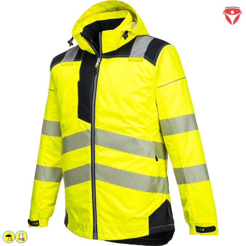 PortWest T400 Winter Warnschutz Regenjacke
