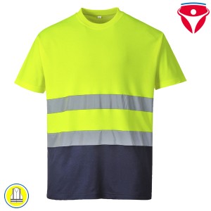 PortWest S173 Warnschutz T-Shirt Baumwoll-Komfort