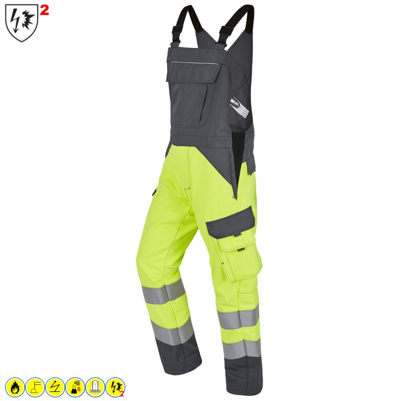 Rofa MultiNorm Warnschutz Latzhose 455 2386 doppellagig