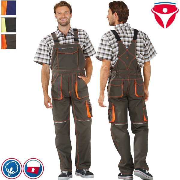 Planam Basalt Neon Latzhose