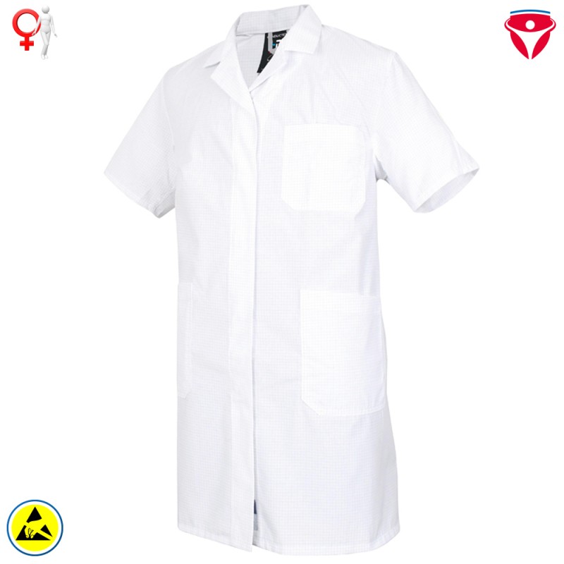 HB ConducTex ESD Damen Mantel kurzarm