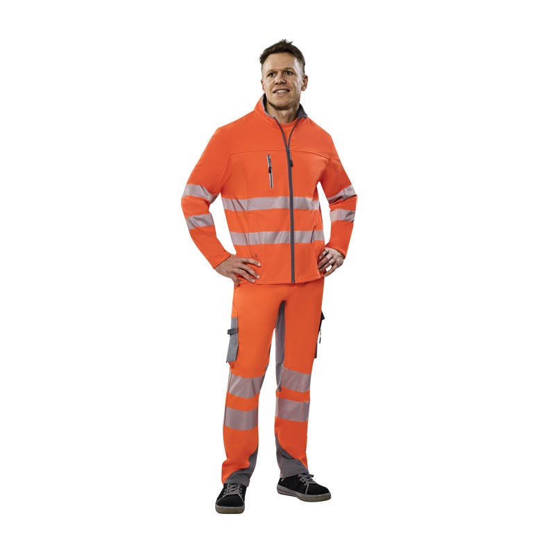 Planam Norit Pure Warnschutz SoftShell Jacke mit Stretch