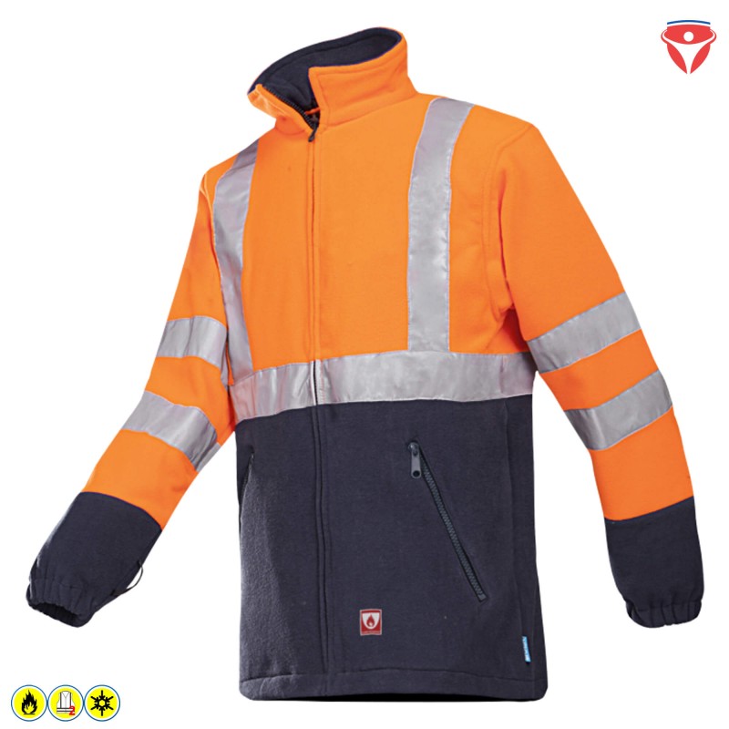 Sioen Rainier flammhemmende Warnschutz Fleecejacke
