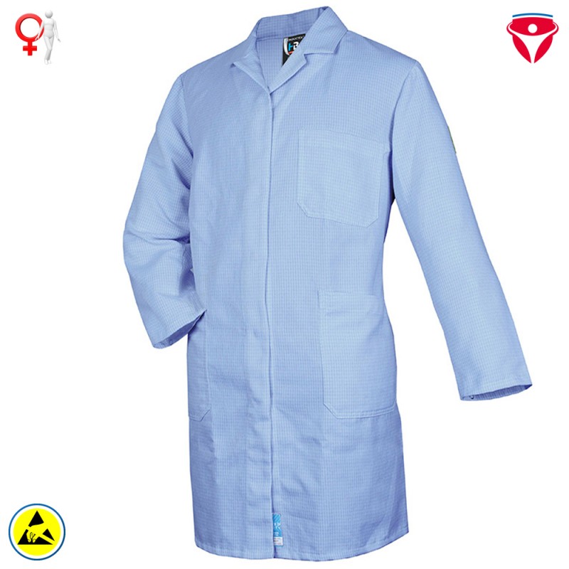 HB ESD Damen Mantel tailliert - pastelblau