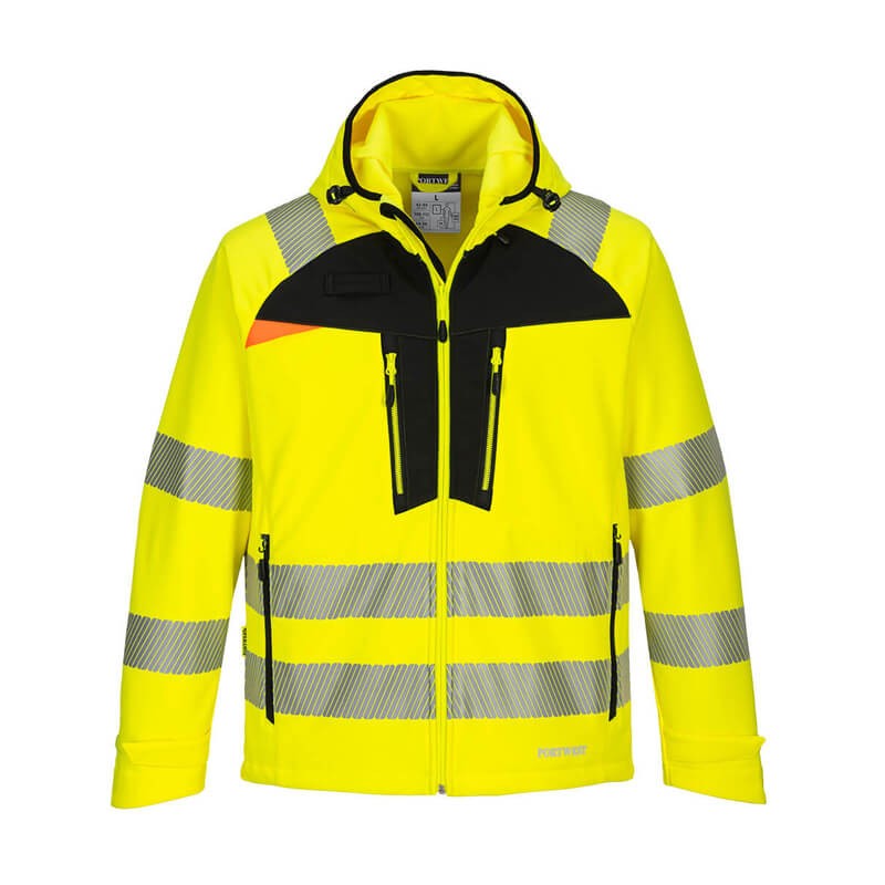 PortWest DX475 wasserdichte Stretch Softshell - Warnschutzjacke | DX4