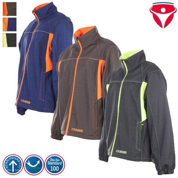 Planam Basalt Neon Softshell Jacke
