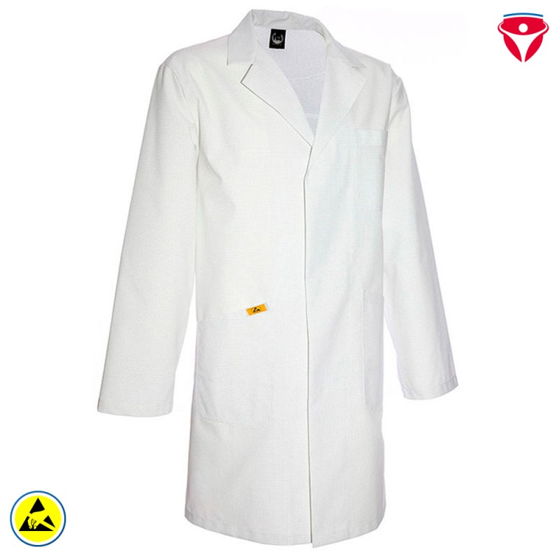 ESD Herren Mantel langarm | weiss