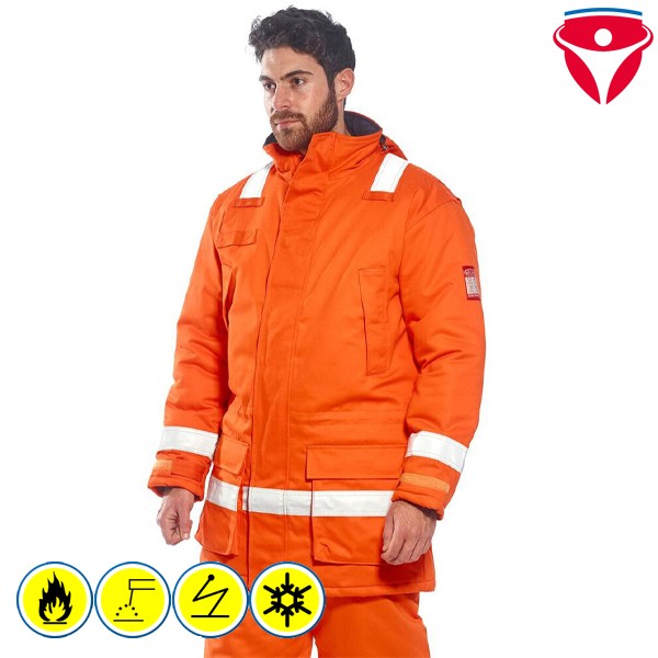 PortWest FR59 flammhemmende Antistatik Winterjacke
