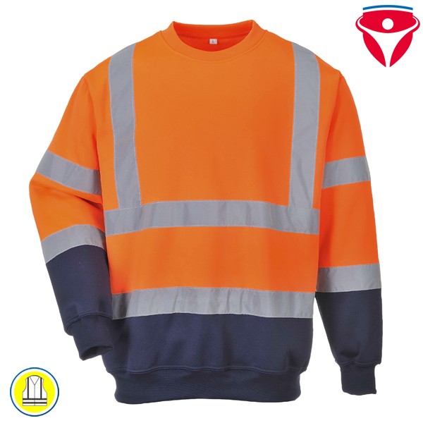 PortWest B306 Warnschutz Sweatshirt Two Tone