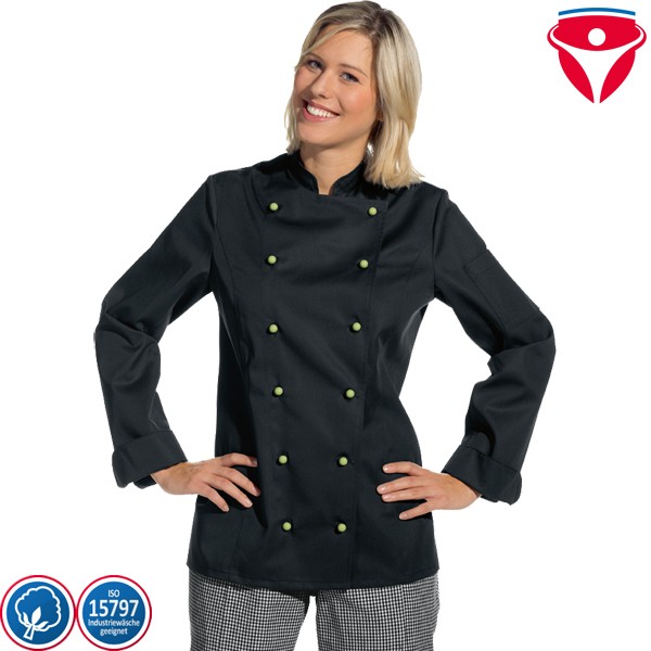 Leiber 08/2518 Damen Kochjacke tailliert mit Ärmeltasche