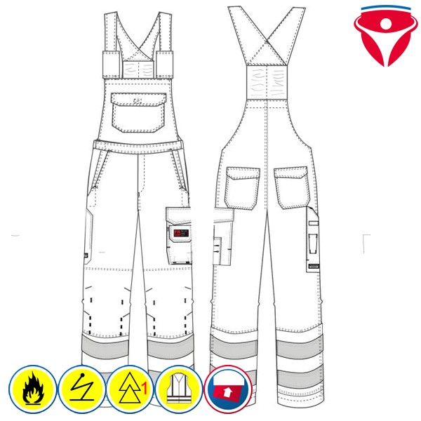 Tranemo Tera TX Warnschutz Latzhose 5841 81