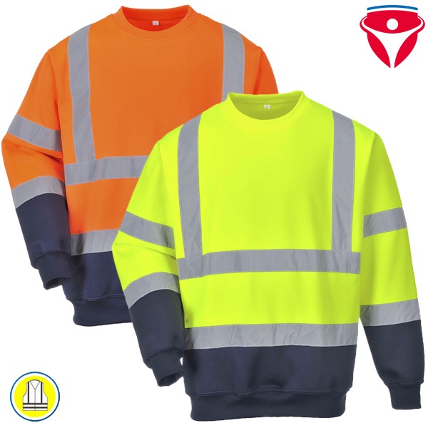 PortWest B306 Warnschutz Sweatshirt Two Tone