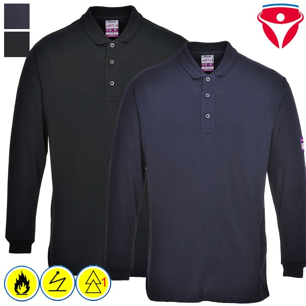 PortWest FR10 flammhemmendes, antistatisches Polo-Shirt