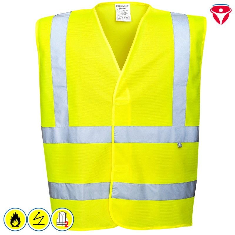 PortWest FR71 flammhemmende Warnweste EN 20471