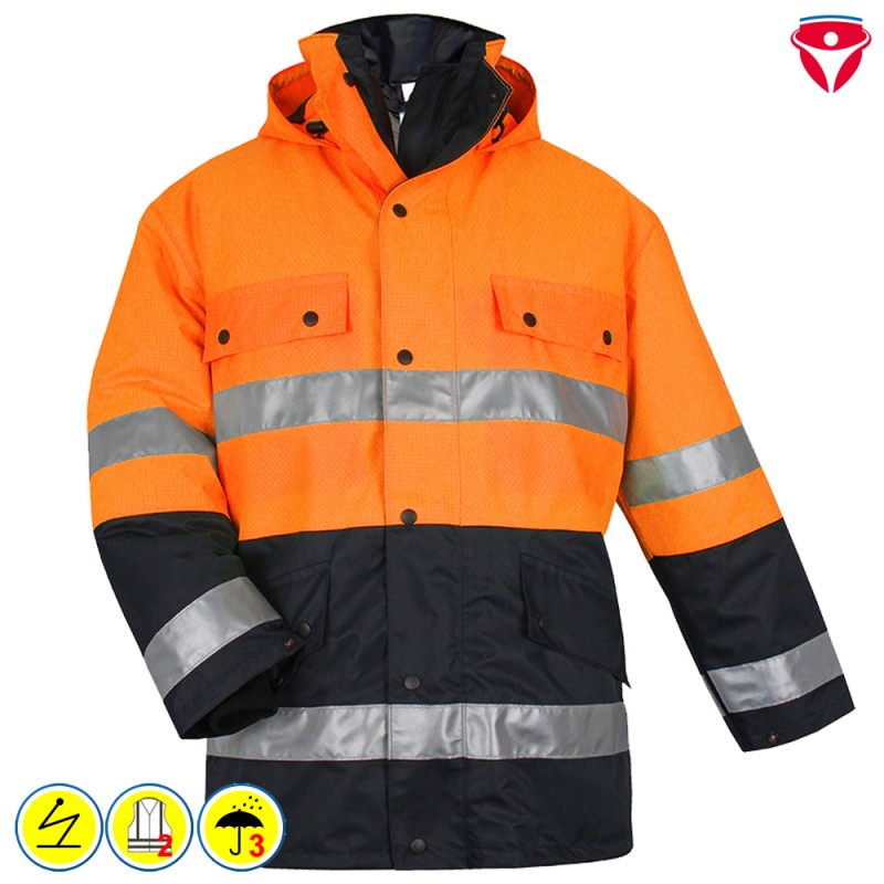HB Warnschutz Parka mit Antistatik EN 1149-5