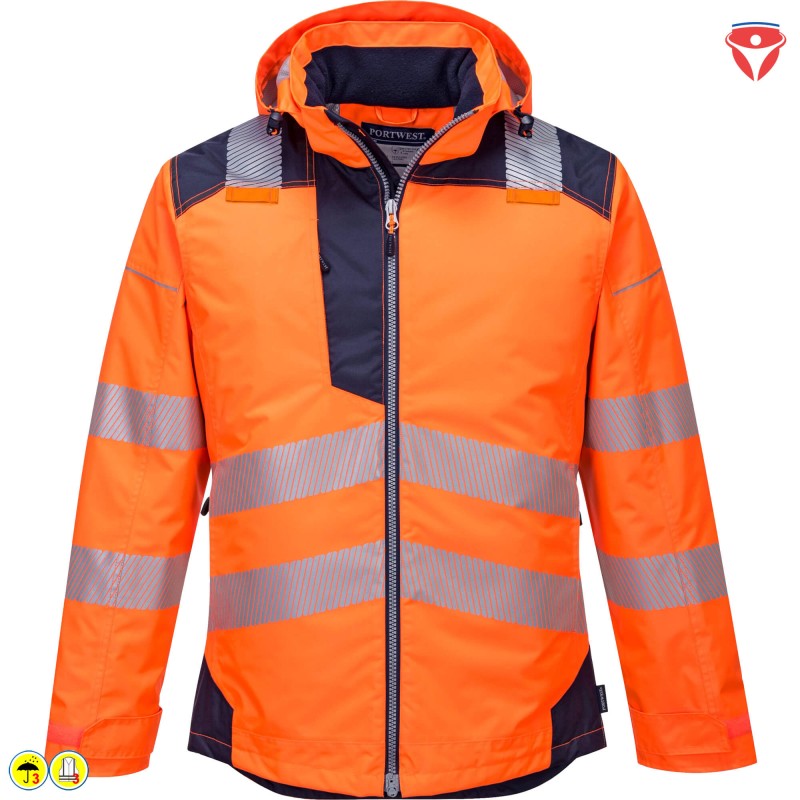 PortWest T400 Winter Warnschutz Regenjacke