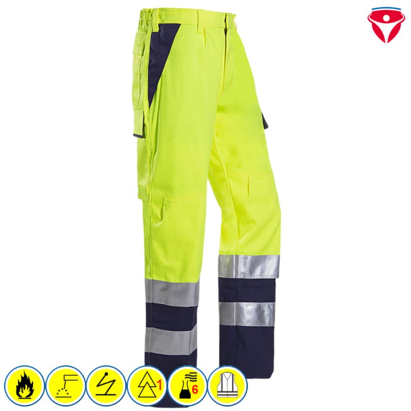 Sioen Royan MultiNorm Warnschutz Bundhose mit Störlichtbogenschutz