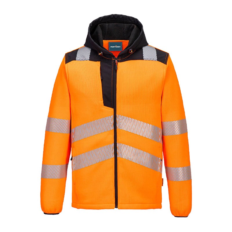 PortWest PW335 Hi-Vis Warnschutz Fleece Jacke