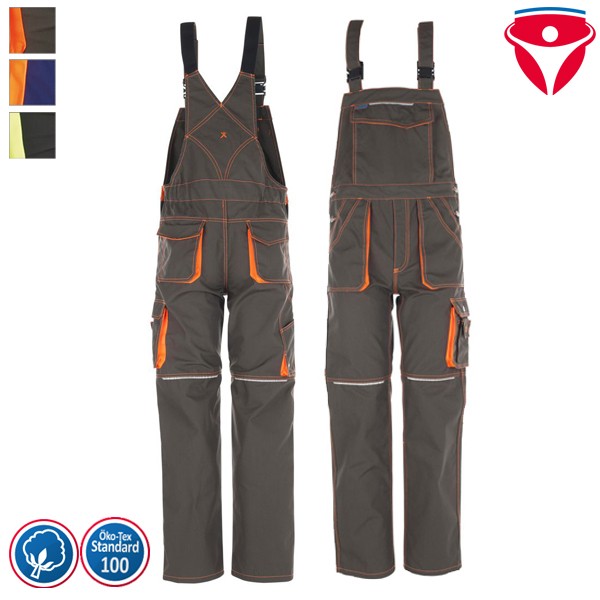 Planam Basalt Neon Latzhose