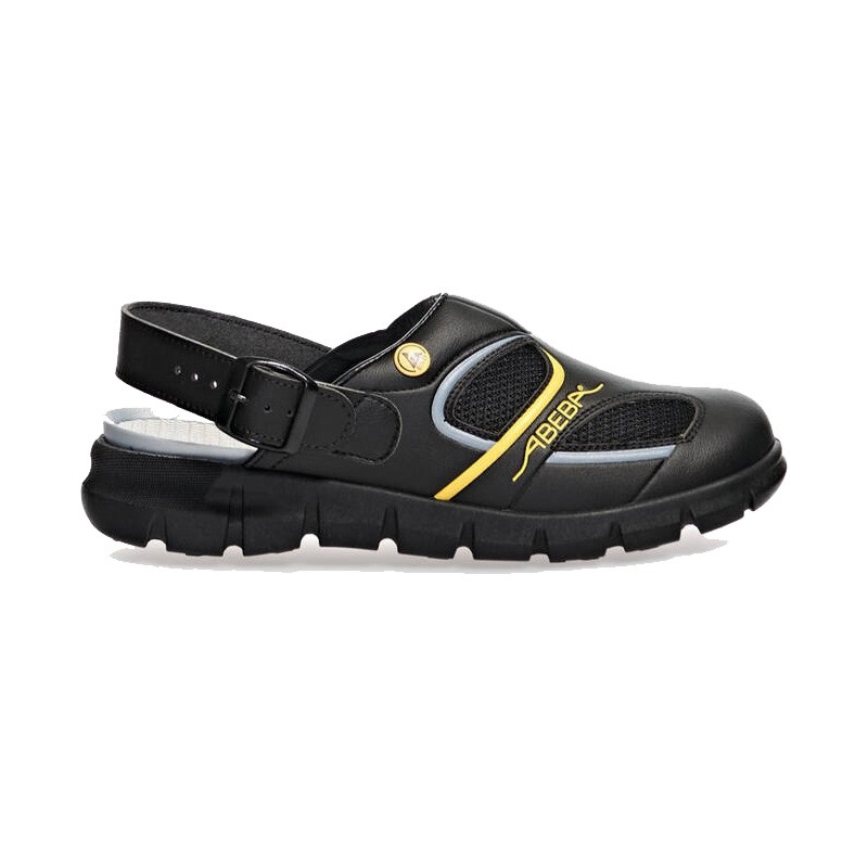 Abeba DYNAMIC 37343 | Clogs OB ESD, schwarz-gelb