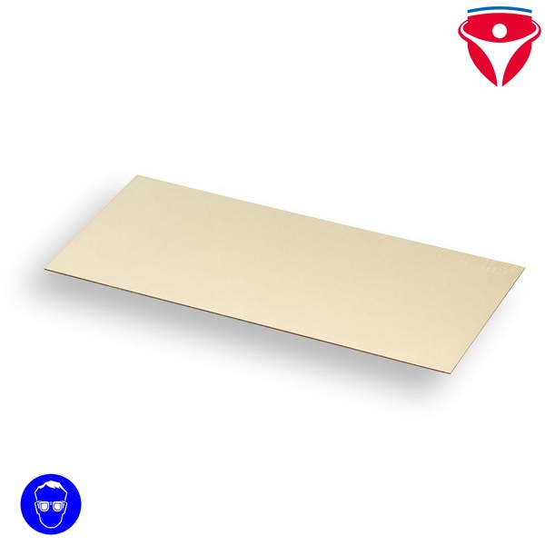 Tempex Hitzeschutzscheibe goldbedampft