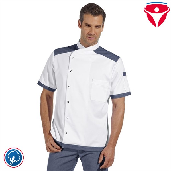 Leiber Kochjacke 12/2561 mit Druckknopfverschluss 1/2 Arm