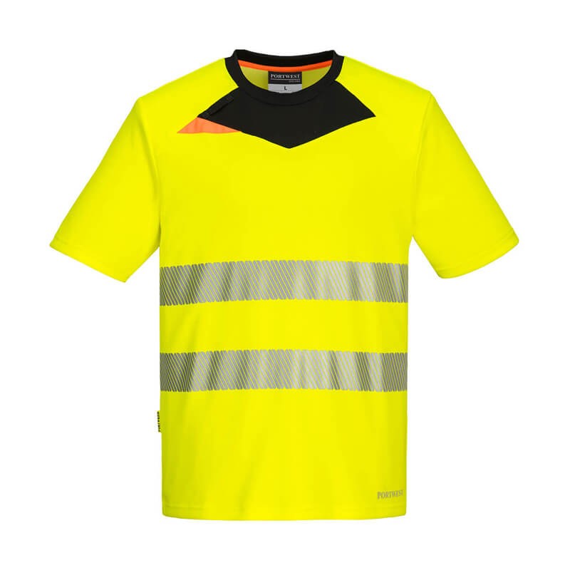 PortWest DX413 Stretch Warnschutz Kurzarm T- Shirt | DX4