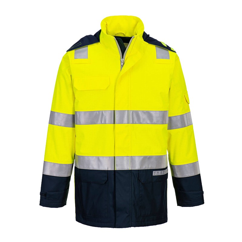 PortWest FR605 MultiNorm Wetterschutz Warnschutz Jacke