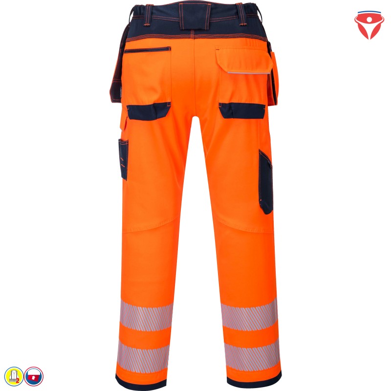 PortWest T501 Warnschutzhose mit Holstertaschen Taschenvielfalt