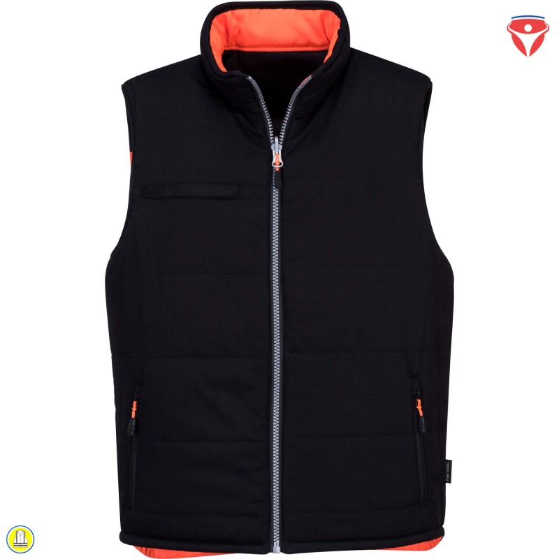 PortWest PW374 Warnschutz Weste gefüttert und wendbar