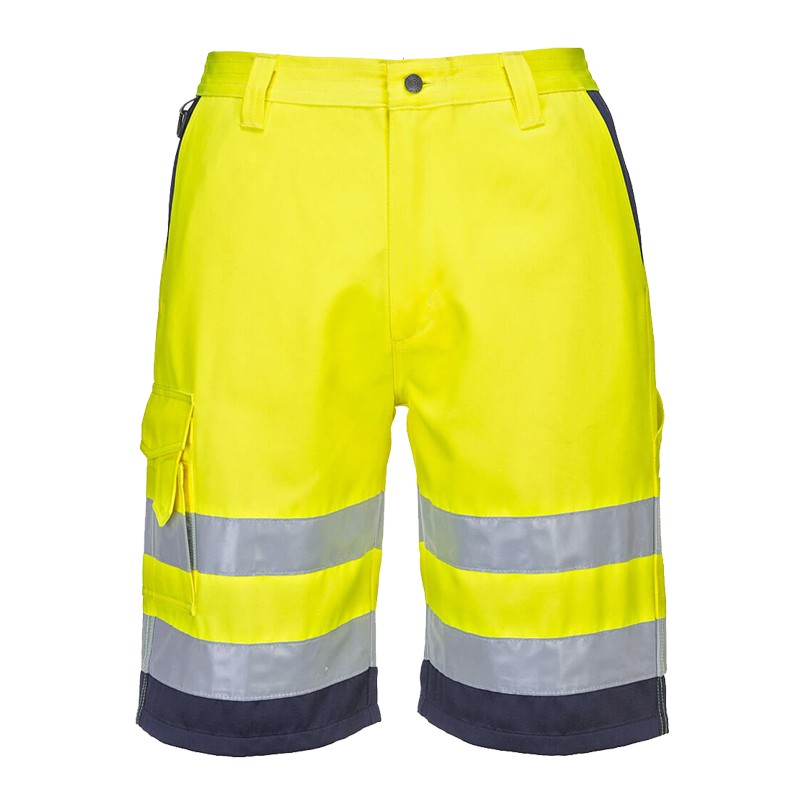 PortWest L043 leichte Warnschutz Shorts Baumwoll Komfort