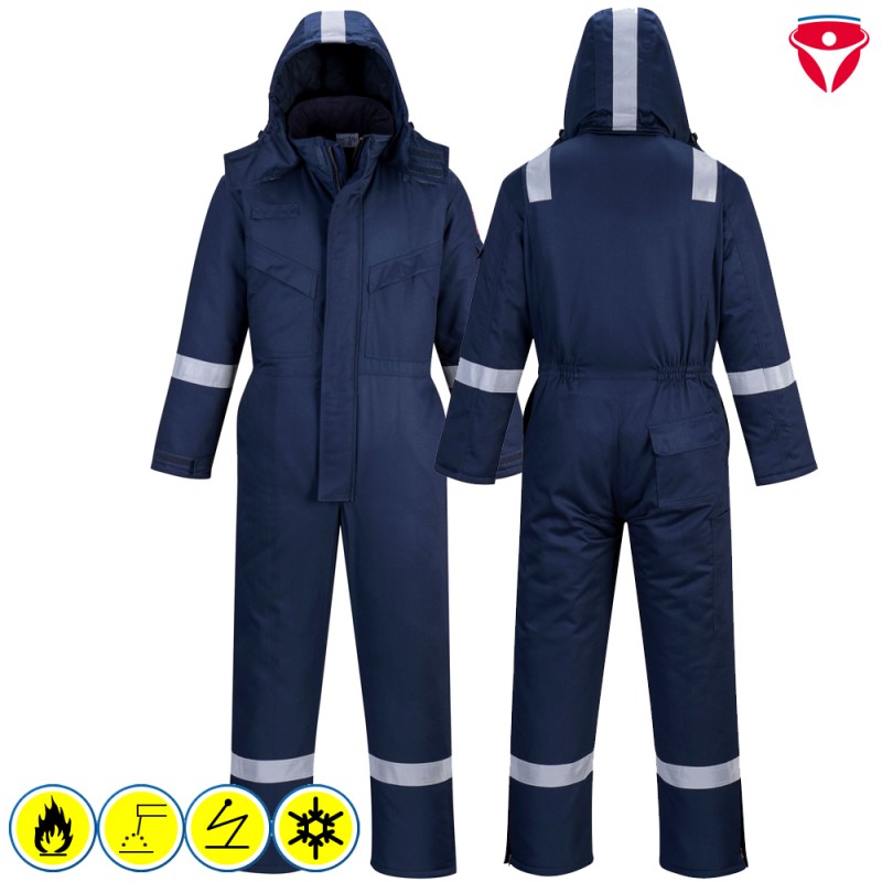 PortWest FR53 flammhemmender Antistatik Winter Overall