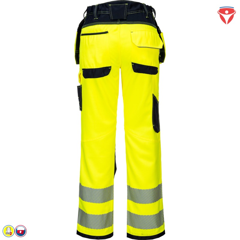 PortWest T501 Warnschutzhose mit Holstertaschen Taschenvielfalt