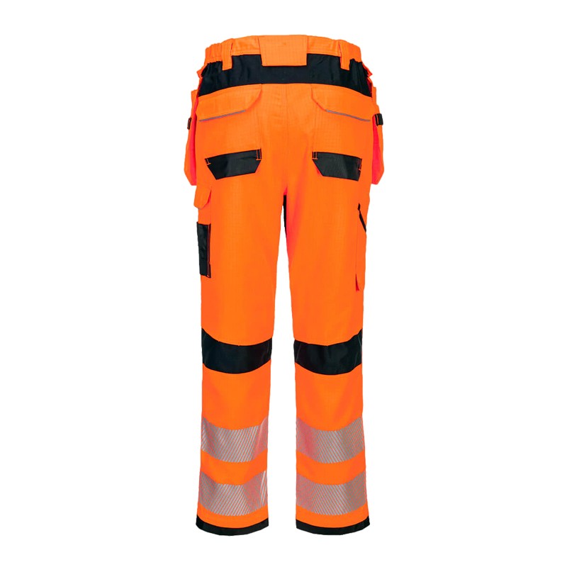 PortWest FR415 MultiNorm Warnschutz Hose mit Holstertaschen