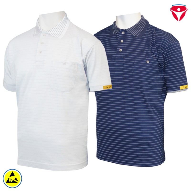HB ESD Polo-Shirt ConducTex kurzarm einfarbig