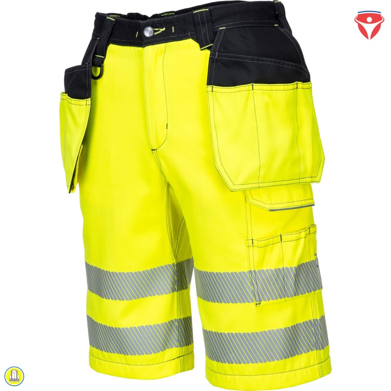 PortWest PW343 Warnschutz Shorts | abnehmbare Holstertaschen