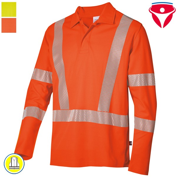 BP 2133 Warnschutzpolo Langarm