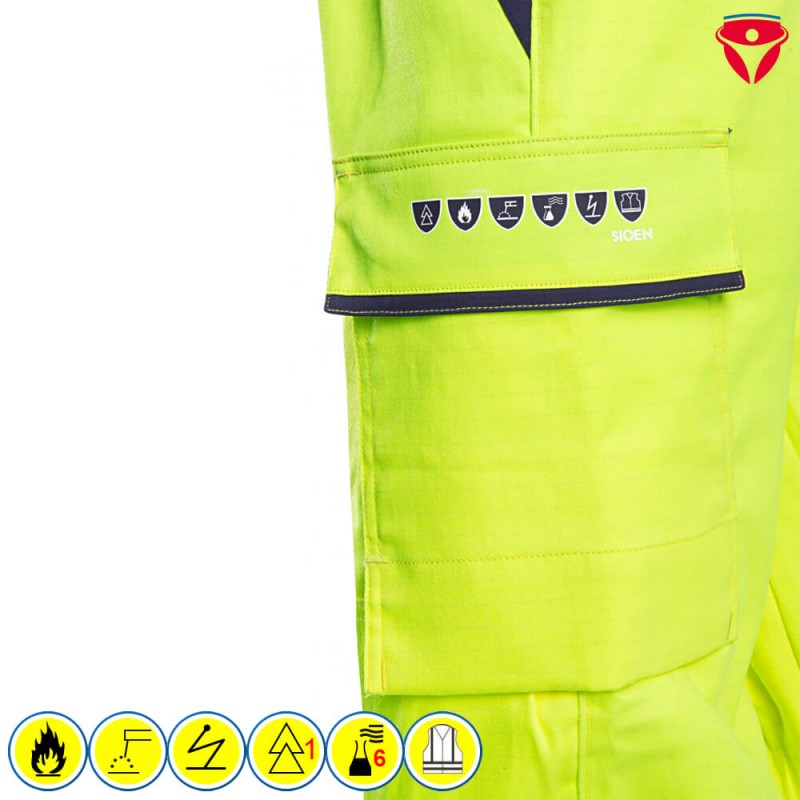 Sioen Royan MultiNorm Warnschutz Bundhose mit Störlichtbogenschutz